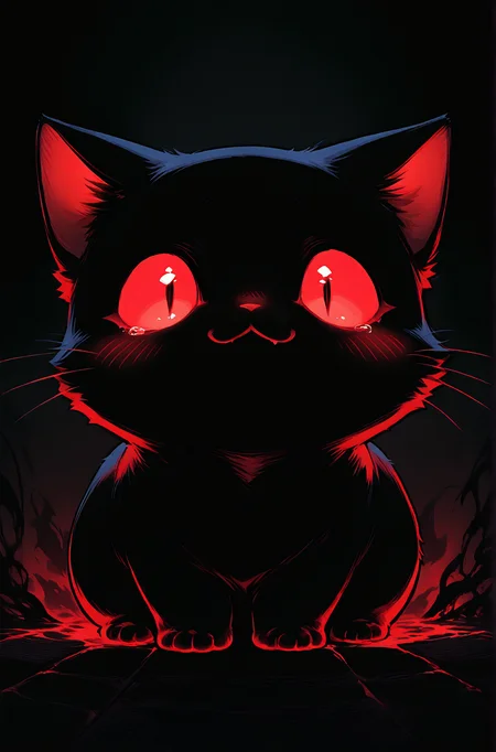 cat, animal focus, general,
blush, :3,
abyss, corruption, mutation,
dark,
best quality, very awa, highres, newest
