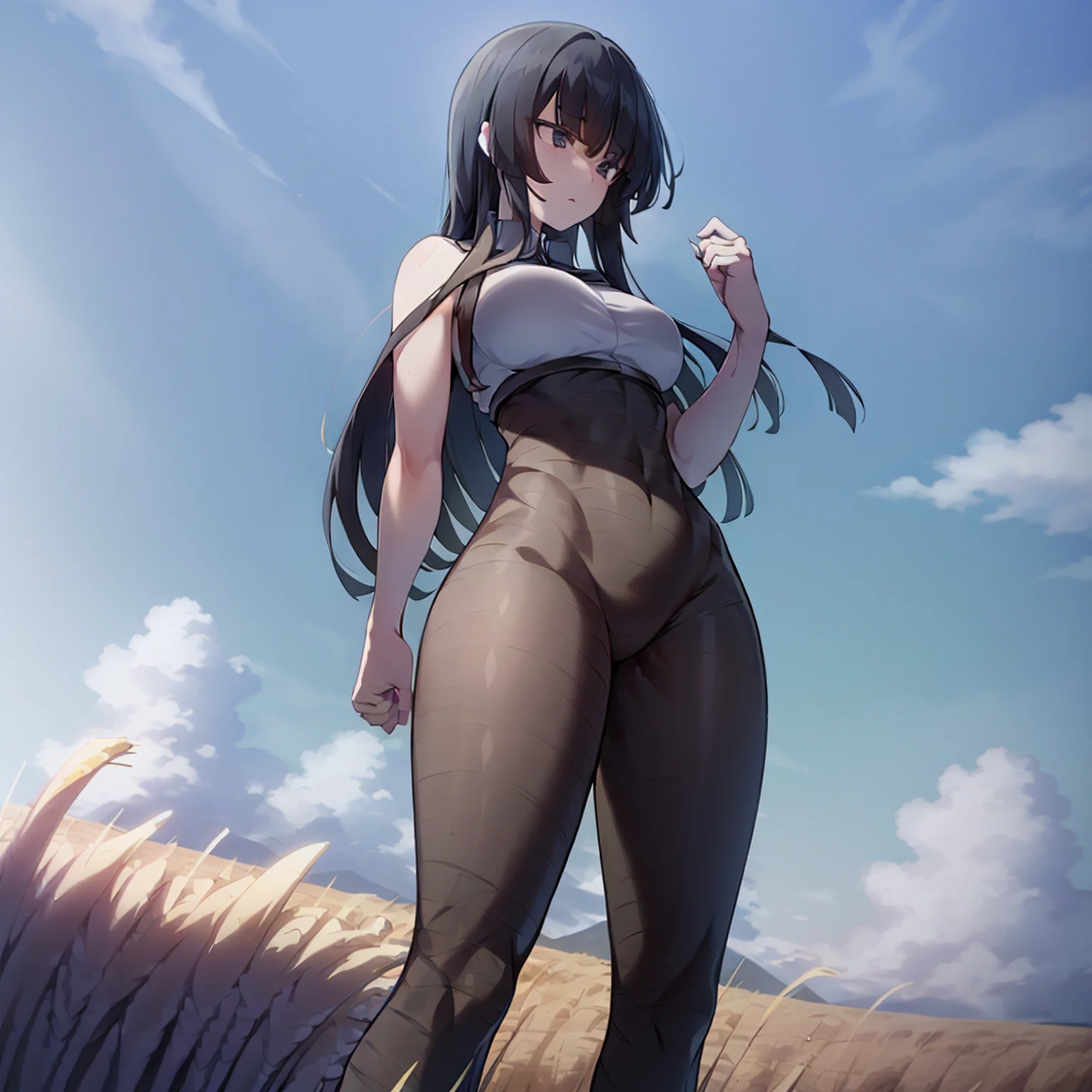 1girl, costume2, standing, from side, (full body:1.1), (bare hands:1.3)
outdoors, center of field, grass and flowers, wheat, short vegetation, trees, wind, masterpiece, toned, ambient lighting, sunny, cirrus clouds, 2.5D
<lora:kivye_19-000018:1>