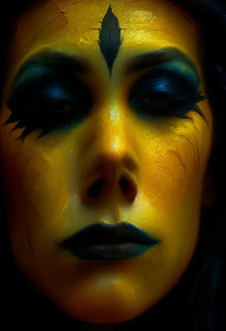 (((closeup painting))) of a female, crouched in an alley, harlequin makeup, tear streaked face, makeup running, brush strokes, impressionistic, (((dream the crow black dream))), horrifically captivating beauty, enticing the viewer closer, painted in style of clive barker, inspired with hellraiser like design, dark shot, shadows, dim light , dark light, red and black theme, cold city street, pouring rain, despair, revenge
BREAK
Dutch angle, unique perspective, dramatic lighting