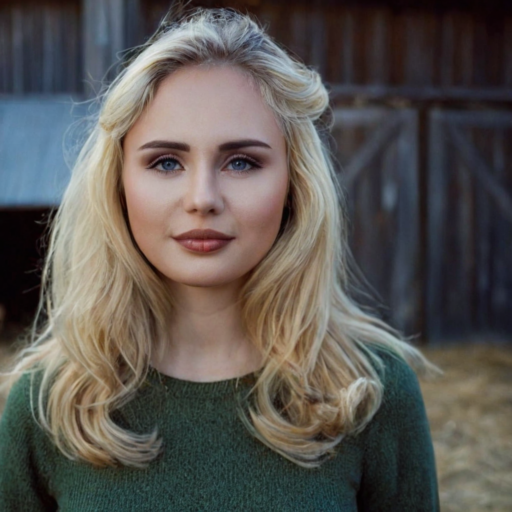 UHD, 4k, ultra detailed, cinematic, a photograph of cinematic film still of  <lora:add-detail-xl:0.1>1
<lora:detailed:0.3> realism
<lora:perfection style:0.2> perfect
<lora:eyetune:0.6>
<lora:xl_more_art-full_v1:0.1>
<lora:Ron Fricke style:0.3>
<lora:Unreal Engine style:0.3>
<lora:TeethXL:0.3>
<lora:Chiaroscuro Lighting Style:0.3> Chiaroscuro Lighting Style
 <lora:16mm film style:1.2>
A vintage classic retro 1980's 1990's high quality 8k image of A beautiful cinematic picture of a young 1990'woman with long blonde hair standing in front of a barn, amazing photography, different style, movie themed, sharp, detailed, epic photography, artistic style, creative style, dramatic light, cinematic light style, film style, progressive film scan, vivid film color, Kodak film style, film grain, detailed background, film noise, 16mm film style, 1girl, solo, long hair, looking at viewer, smile, blue eyes, blonde hair, jewelry, outdoors, day, necklace, blurry, lips, blurry background, portrait, messy hair, realistic, photorealistic
, epic, beautiful lighting, inpsiring