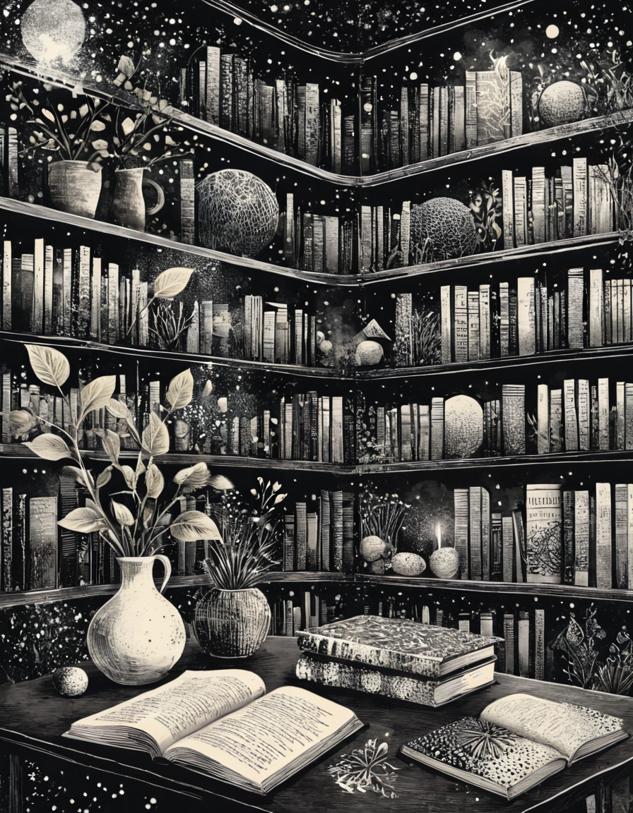 novuschroma style magical library illustration with patterns <lora:108_novuschroma_1:1>