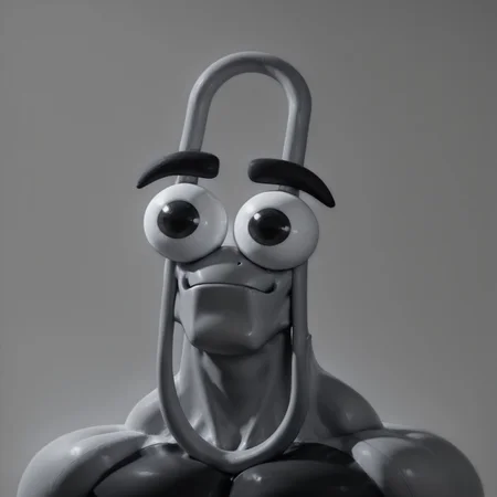 gigachad, black and white, monochrome,close-up, cl1ppy, pokemon (creature), masterpiece, best quality, newest, absurdres, highres, very aesthetic,