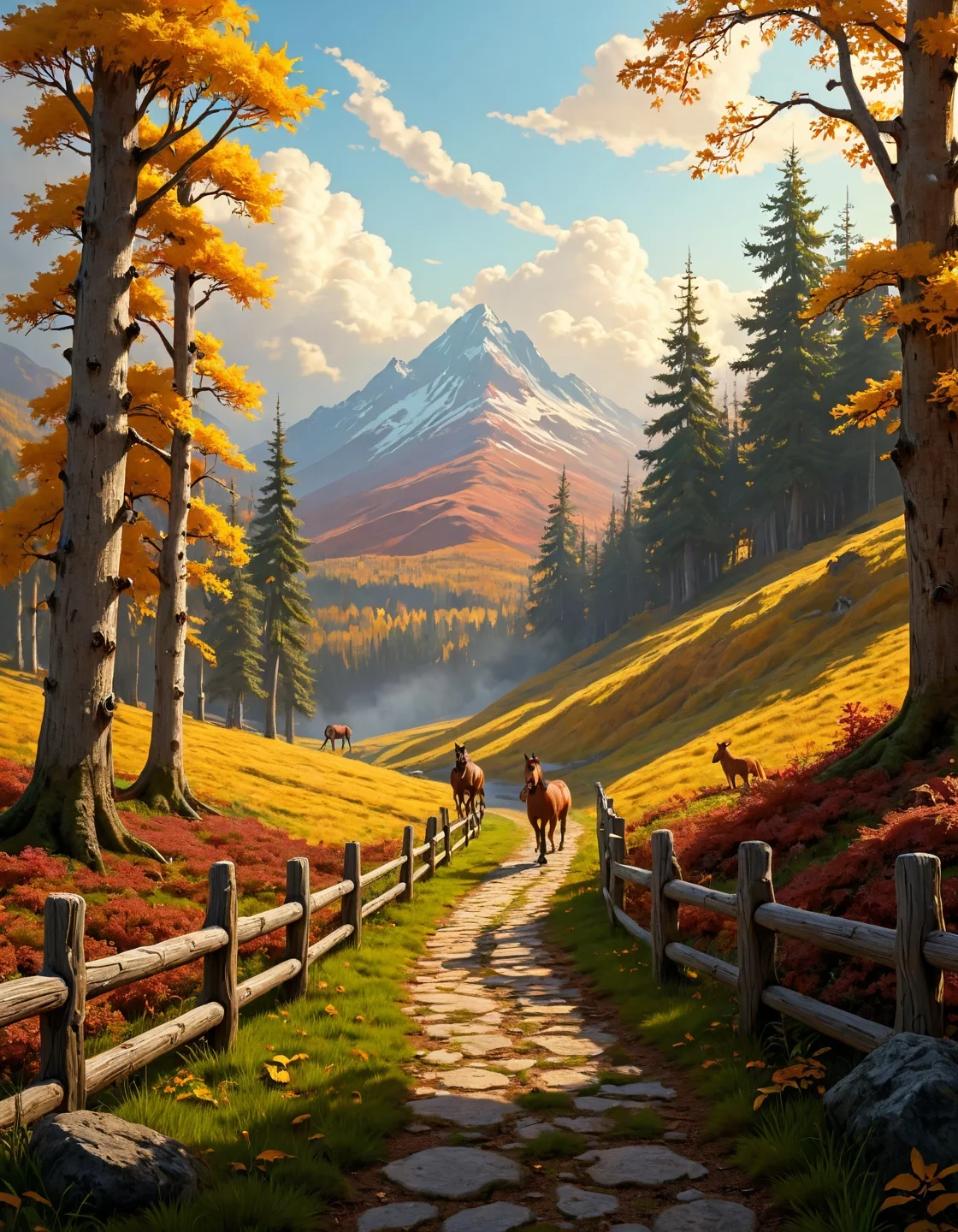 surreal landscape,creator landscape,stale of Frederic Edwin Church (luminism), Larch forest turning golden in fall, lichen-encrusted fence posts, horse-drawn plough abandoned,european hare sprinting.
<lora:LCMTurboMix_DPM_SDE_Karras:0.7>,
<lora:Flux-style-xl-lora:0.7> flux-style,
<lora:extremely_detailed:0.7> extremely detailed,
<lora:WildcardX-XL-Detail-Enhancer:0.3>,
<lora:add-detail-xl:0.7>,
BeyondSDXLv3,
(8k,highly detail, cool colors, grand illumination, dynamic cinematic perfect background, stunning detail,absurd detail, high quality, masterpiece,aesthetic, illustration, perfect composition, intricate details, absurdres),