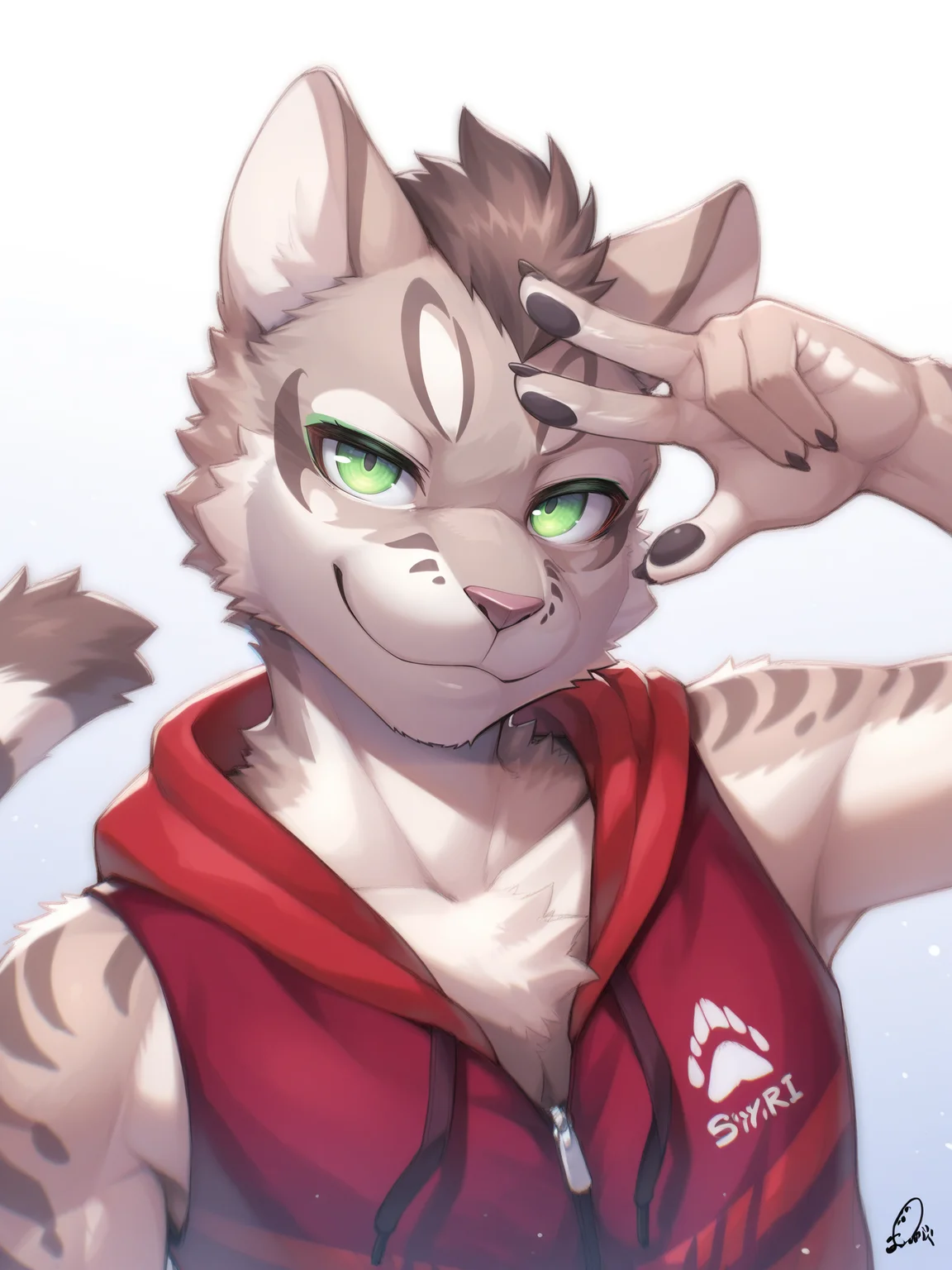 <lora:Shu-ChiIL:1>, shu-chi, pose, posing, pinup, looking at viewer, smile, portrait, hoodie, sleeveless,
BREAK masterpiece, best quality, amazing quality, very aesthetic, high resolution, ultra-detailed, absurd res, newest,