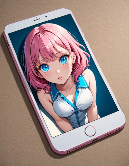 <lora:Phone_PH12X_SDXL:.95> PH12X, high quality, best quality, solo, 1girl, pink hair, blue eyes, looking at viewer,