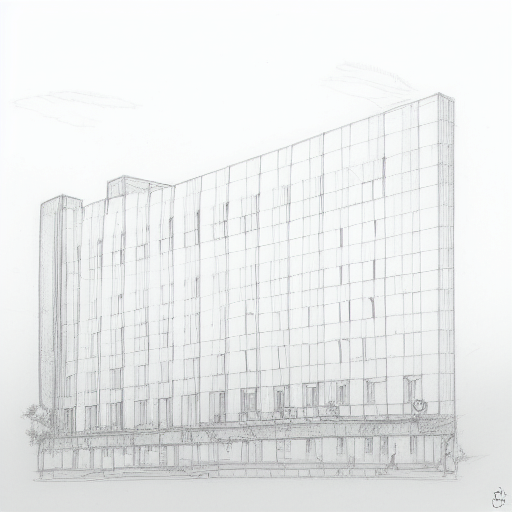Building pencil drawing