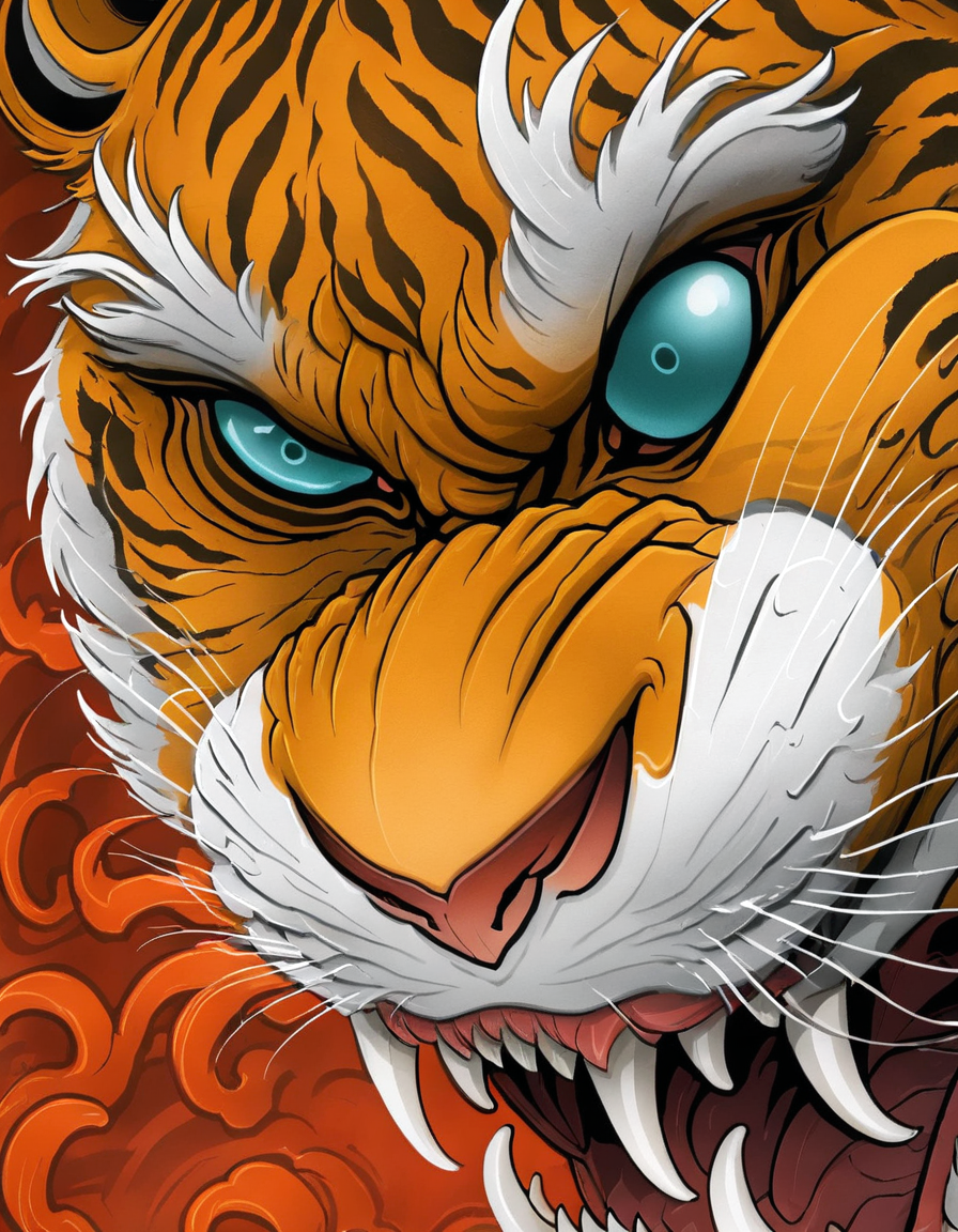 <lora:t3v3-000006:0.7>t3v3, closeup, tiger