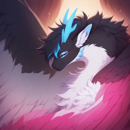 score_9, score_8_up, score_7_up, score_6_up, semi-realistic artwork, high quality, vibrant colors, best quality rendering, intricate details, high resolution, sharp focus, best render quality,Bastion Style Mix 2,solo
1girl,EnderMoonfur,furry,furred,dragon,blue horns,blue eyes,two-toned fur,black fur,white body,wings,feathered wings,long tail,anthro,business outfit