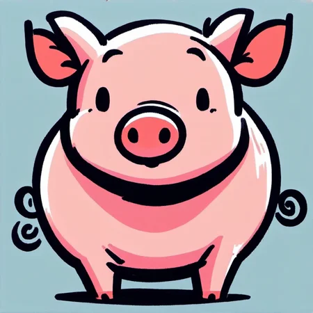 pixar pig<lora:[XL]Pixar_animal(1):1>