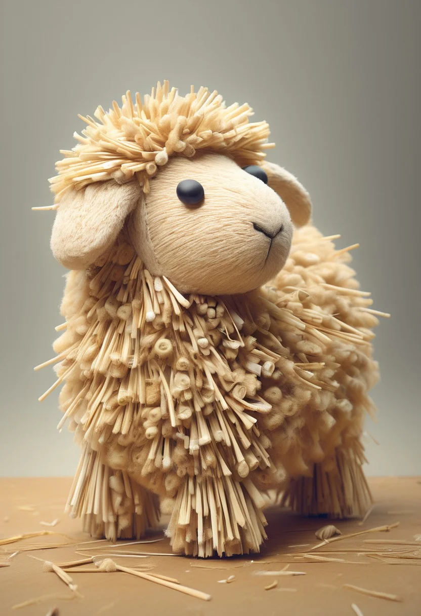 masterpiece, best quality, high resolution,
straw sheep, cute