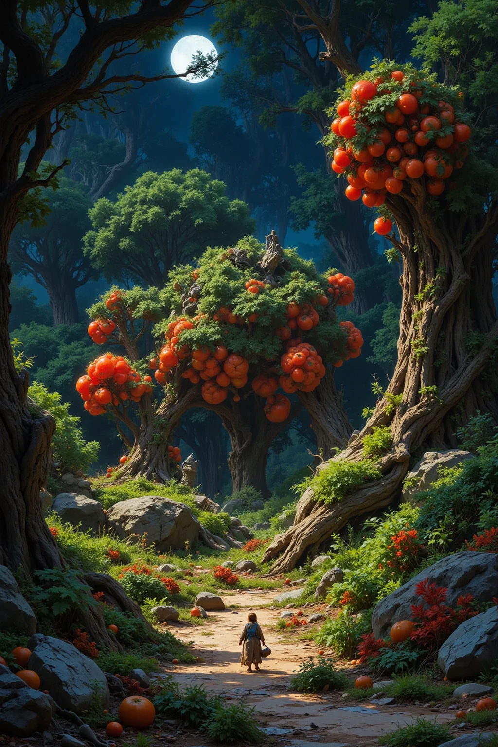 a tomato orchad beautiful anime landscape, noon, woman, very intricate, very detailed, sharp, bright, colorful, <lora:Hand v2:0.5> <lora:Anti-Blur:1><lora:Insane Detail Slider:0.25> <lora:flux.1_lora_flyway_Epic-detail_v2:0.3> <lora:fluxenhancer:0.25> <lora:Anime art - Variant 2:1>