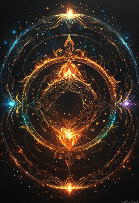 ethereal fantasy concept art of <lora:R0k00bstr0ctHD:1>,r0k00bstr0cthd,r0k00bl0ckb0ckgr00ndhd,(shiny, fire, multicolored, black background, glowing, magic circle, aura), . magnificent, celestial, ethereal, painterly, epic, majestic, magical, fantasy art, cover art, dreamy