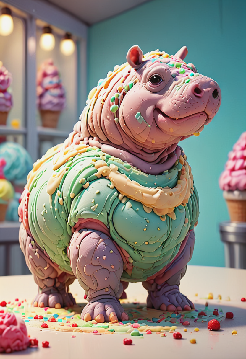 GelatoStyle,a heavily hippo <lora:GelatoStyleV1_5-000017:1>