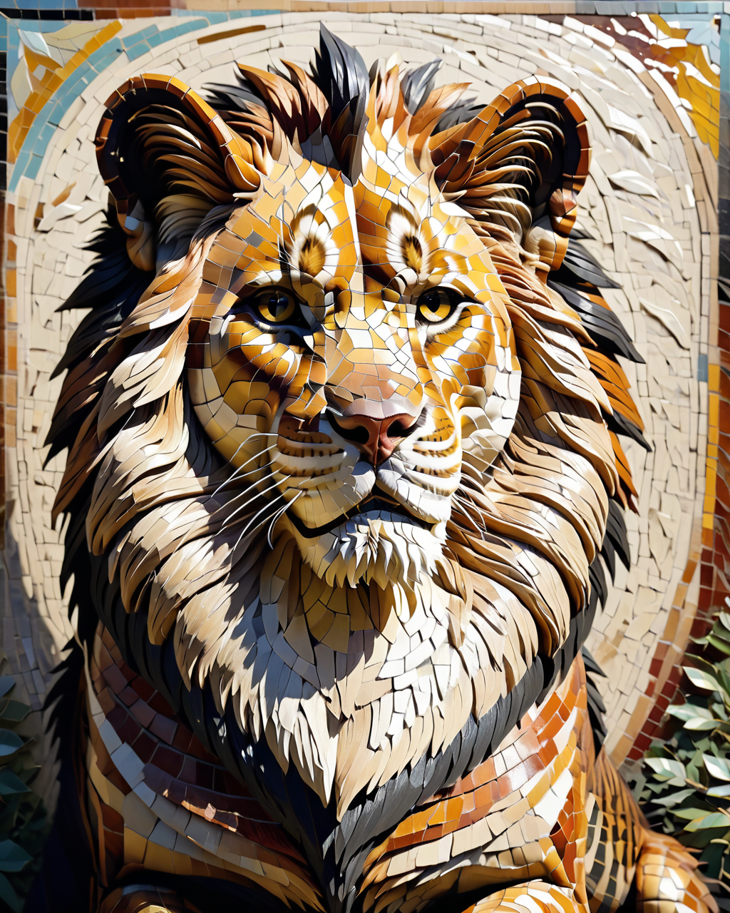score_9, score_8_up, score_7_up, intricate details, rating_safe,
 <lora:MosaicStyle:1>,
1boy(Mosaic, made from colored stone pieces, 
feral furry, sphinx, 
full body, looking at the viewer, solo, smiling), black background, 
<lora:ral-chrosc-clr:0.3>, ral-chrosc-clr,
<lora:xl_more_art-full_v1:0.3>,
<lora:add-detail-xl:0.3>