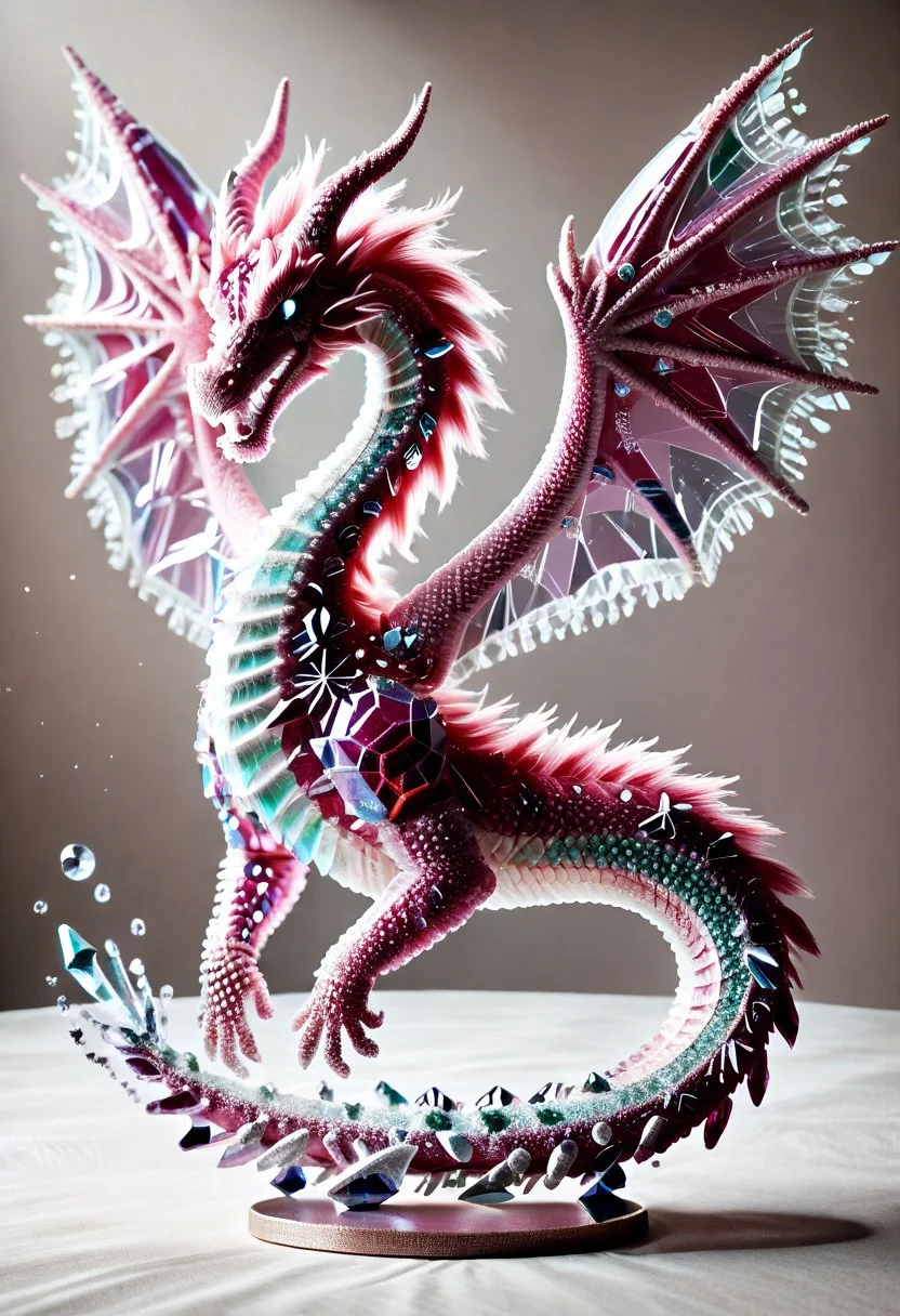 (((A fabulous dragon made of crystals)))