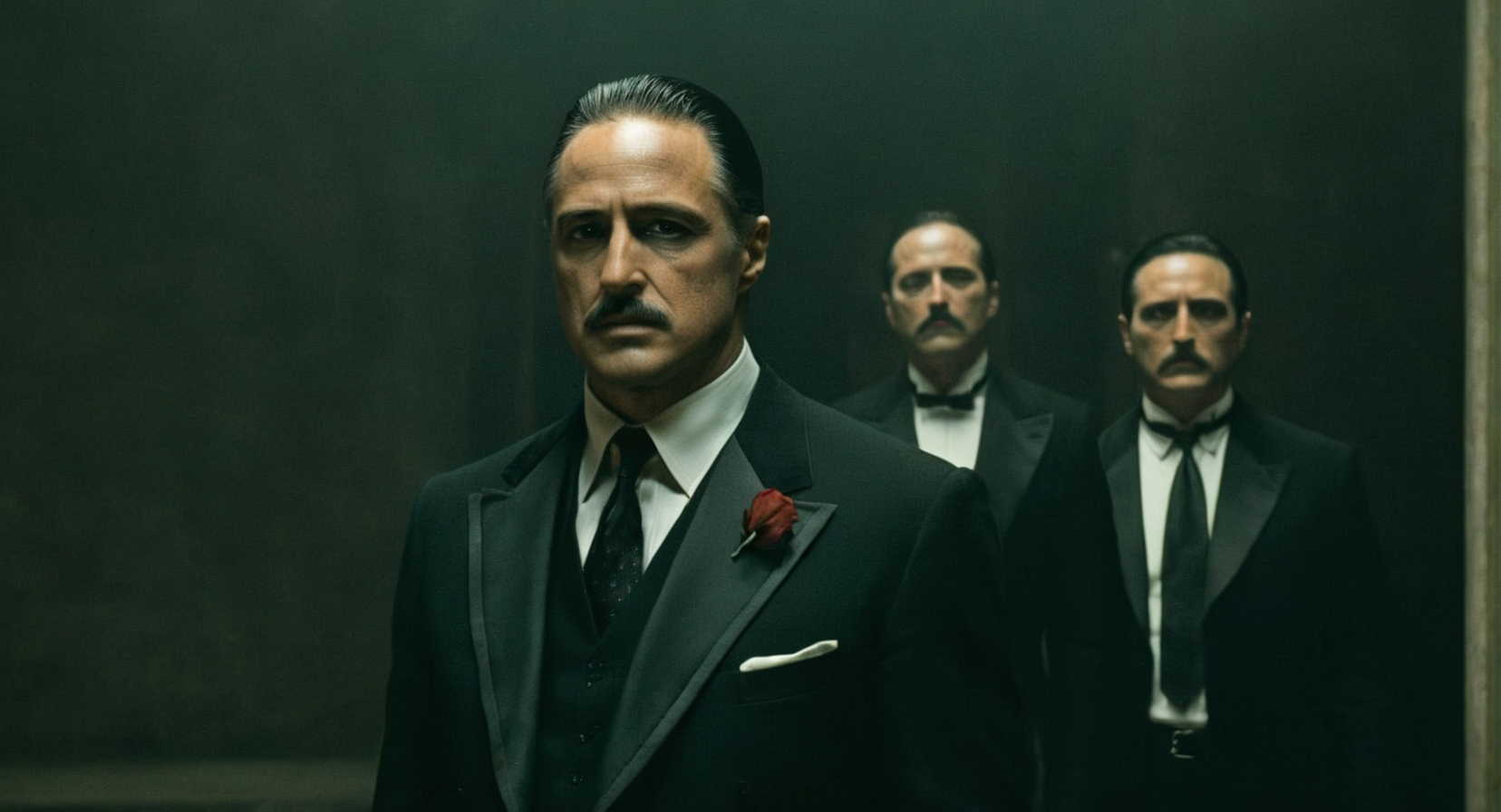 Dark Fantasy Art of  <lora:The Godfather Style:1.2> Cinematic Film Look
a man in a suit and tie with a mustache The Godfather Style, dark, moody, dark fantasy style