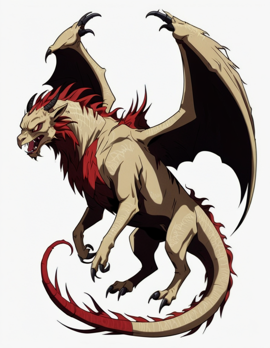 Chimera: A mythical creature with the body parts of various animals, symbolizing chaos and unpredictability. <lora:NEOTOKIOXL_0.2_RC:0.9>