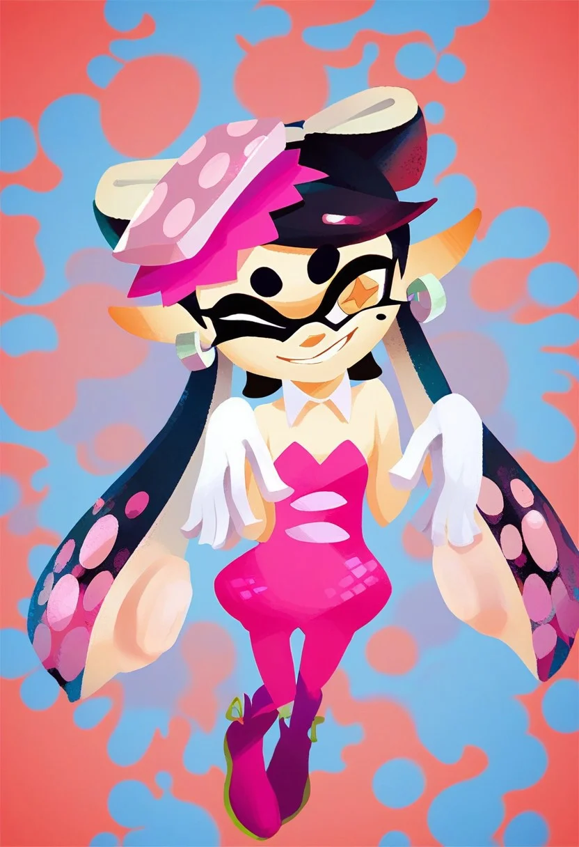 score_9, score_8_up, score_7_up, score_6_up, score_5_up, score_4_up, BREAK,
1girl, solo, callie \(splatoon\), long hair, black hair, yellow eyes, pointy ears, tentacle hair, inkling,
detached collar, dress, purple pantyhose, short jumpsuit, strapless, white gloves,
smiling at viewer,happy, wink, BREAK,playground background, from above, low contrast, face closeup
<lora:SplatoonXLLocon:1>
