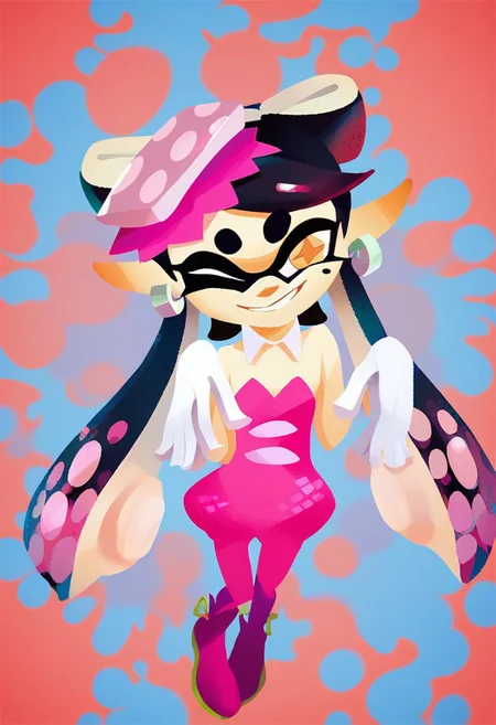 score_9, score_8_up, score_7_up, score_6_up, score_5_up, score_4_up, BREAK,
1girl, solo, callie \(splatoon\), long hair, black hair, yellow eyes, pointy ears, tentacle hair, inkling,
detached collar, dress, purple pantyhose, short jumpsuit, strapless, white gloves,
smiling at viewer,happy, wink, BREAK,playground background, from above, low contrast, face closeup
<lora:SplatoonXLLocon:1>
