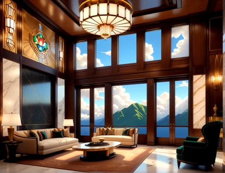 score_9, score_8_up, score_7_up,
<lora:Art_Deco_Interior_(Architecture)_(SDXL)_(AD):1> art deco, interior, architecture, interior design, marble, limestone, intricately designed (windows, doors, metals doors, ceiling, lamp, lighting, chandelier, metal wall panels, wood wall panels, ceiling panels, ), penthouse, living room, dining room, bathroom, office, bedroom, large window, fireplace, paneled ceiling, luxury,
8K, In'ei, chiaroscuro, rim lighting, perfect depth of field shot, ray tracing, 8K CGI render, beautiful, subsurface scattering, detailed fluffy anime clouds, photographic realism, soft lighting, soft shading, art by Thomas Kinkade,
BREAK zPDXL, zPDXLxxx, <lora:wowifierXL:0.2> art by mooncryptowow <lora:sdxl_lightning_8step_lora:0.4> <lora:detailed_notrigger:0.5>