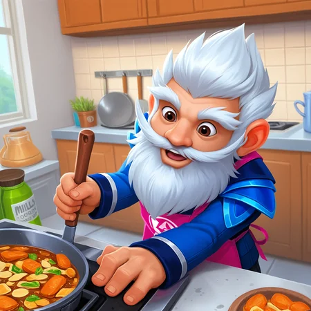 safe, masterpiece, very aesthetic, 1boy, millhouse manastorm, brown eyes, apron, kitchen, cooking
<lora:MillhouseManastorm-WoW_NAIXL_v10-000040:1>