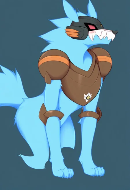 score_9, score_8_up, score_7_up,8k,(masterpiece,best quality)),best res,,good anatomy,cute,(sexy:1.3),ultra,cute,,face,hot,female,smiling,extremely detailed face,4k,happy, upper body,,detailed eyes,beautiful,smiling,,cute,very cute,upper body,tall,arms,, blush, perfect lighting, hips, skinny,,tall female,wolfwoods, solo, simple background, white background, red eyes, standing, tail, full body, teeth, armor, pokemon (creature), no humans, transparent background, sharp teeth, crossover, claws, wolf, fusion, blue fur, wolf tail, body fur, wolf boy,Teranen style,