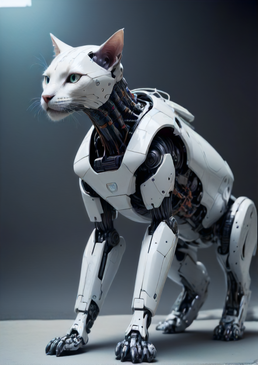 cat, detailed, clean, futuristic, technological, cybernetic enhancements, robotics,  <lora:- SDXL - AI-Breaker_V2.3:.5>