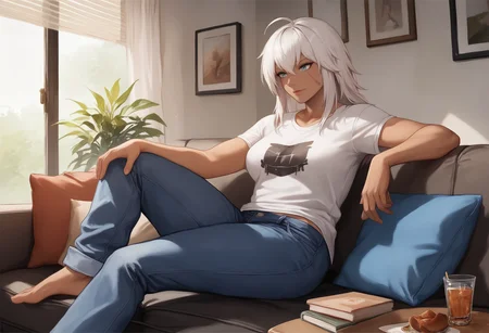 score_9, score_8_up, score_7_up, score_6_up, score_5_up, livingroom, sofa
BREAK indiana, dark skin, facial scar, baggy clothing, t-shirt, jeans, lounging, reclining
<lora:Indiana-AzurLane_ponyXL_v13:0.85>