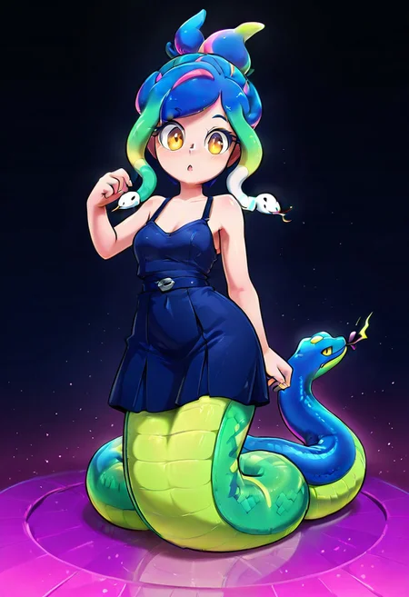 Slither into creativity with our snake-inspired hair challenge! snake_hair cr0ch3t3d hair, extremely detailed