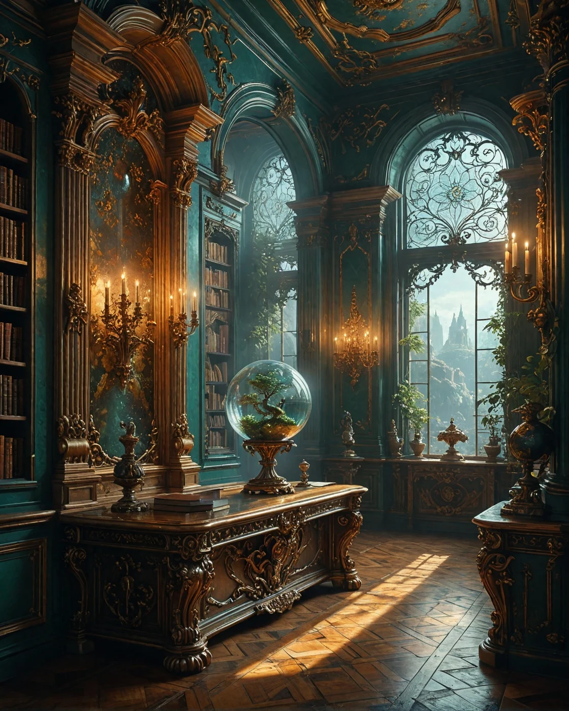 Chimera, diamond matrix library with,
emerald starfire lichen, Baroque platinum filigree on pearlescent walls, magnetic-amber levitation orbs in, prismatic-coral reefs, Cyber Gothic biomechanical towers style, prismatic waves from quantum foam,
<lora:tbh124-sdxl:0.15> style of Jean-Antoine Watteau,
<lora:tbh129-sdxl:0.15> style of Michael Cheval,
<lora:Sinozick:0.15>,
<lora:add-detail-xl:0.7>,
<lora:aidmaMJ6.1_v0.5_2:0.3> aidmamj6.1,
<lora:Flux-XL_Scenery:0.15> flux-scenery,
<lora:Flux-style-xl-lora:0.15> flux-style,
8K resolution, ultra-detailed cinematic composition, contemporary concept art style, volumetric magical atmosphere with ethereal glow, rich complementary color palette, vivid gradients and chiaroscuro contrast, dynamic perspective with layered depth of field, inspiring awe-inspiring mood, Unreal Engine 5 render quality, intricate textures, flawless anatomy, rule of thirds composition, luminous highlights, surreal ambiance, award-winning illustration, harmonious balance of light and shadow, photorealistic details, ArtStation trending, chromatic accents, nostalgic futurism, dreamlike serenity, bold creativity, professional finish, sharp focus, ambient background, fascinating dynamic motion,, Baroque art style, dynamic composition, dramatic lighting, rich colors, intricate details, professional-grade execution, captures the grandeur and theatricality of the Baroque period