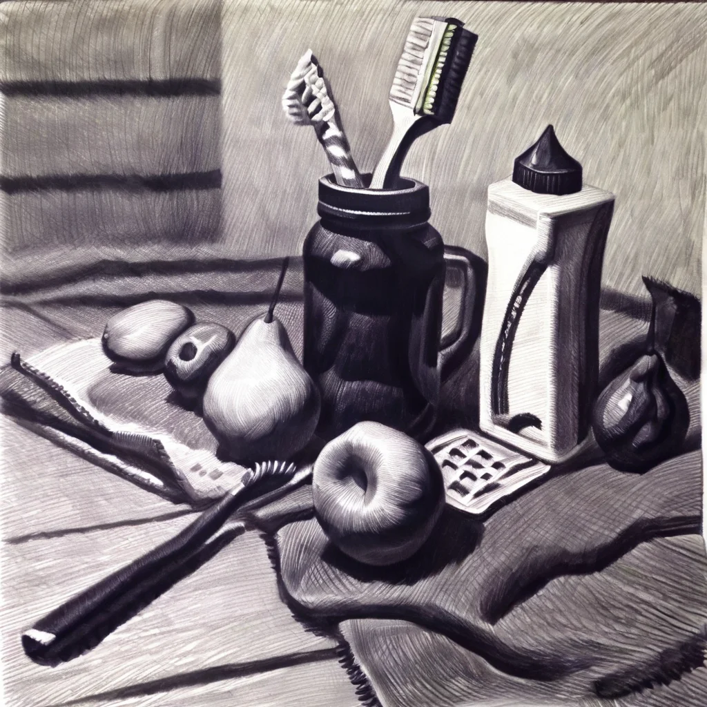 monochrome, fruit, food, traditional media, greyscale, graphite (medium), no humans, fork, solo, apple, arm up,sketch for art examination
sketch for art examination,<lora:sketch_for_art_examination:1>,