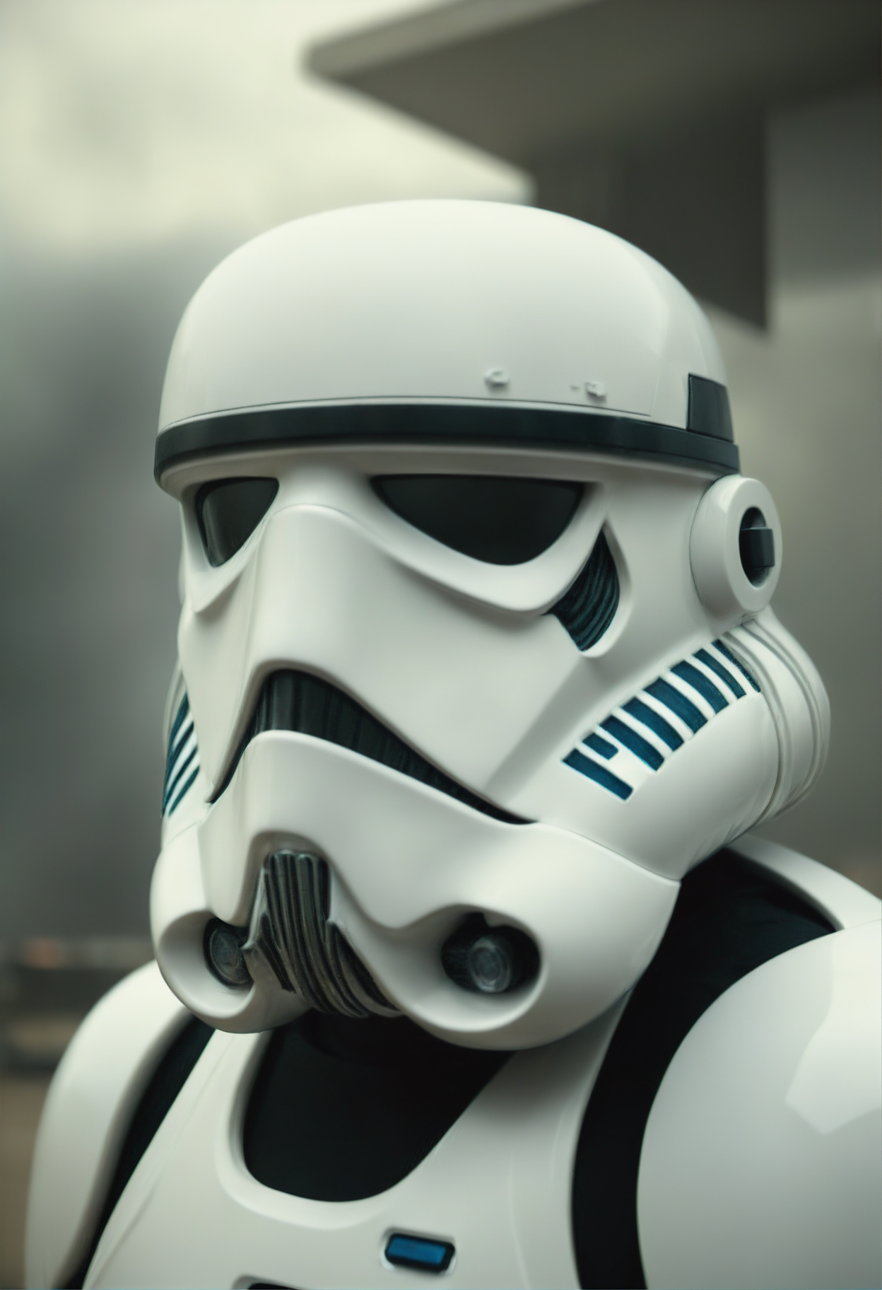 portrait of a storm trooper from a star wars movie