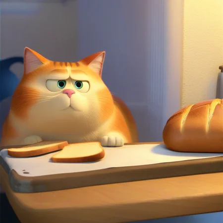 pixar style, bread cat <lora:PixarXL-000003:1>