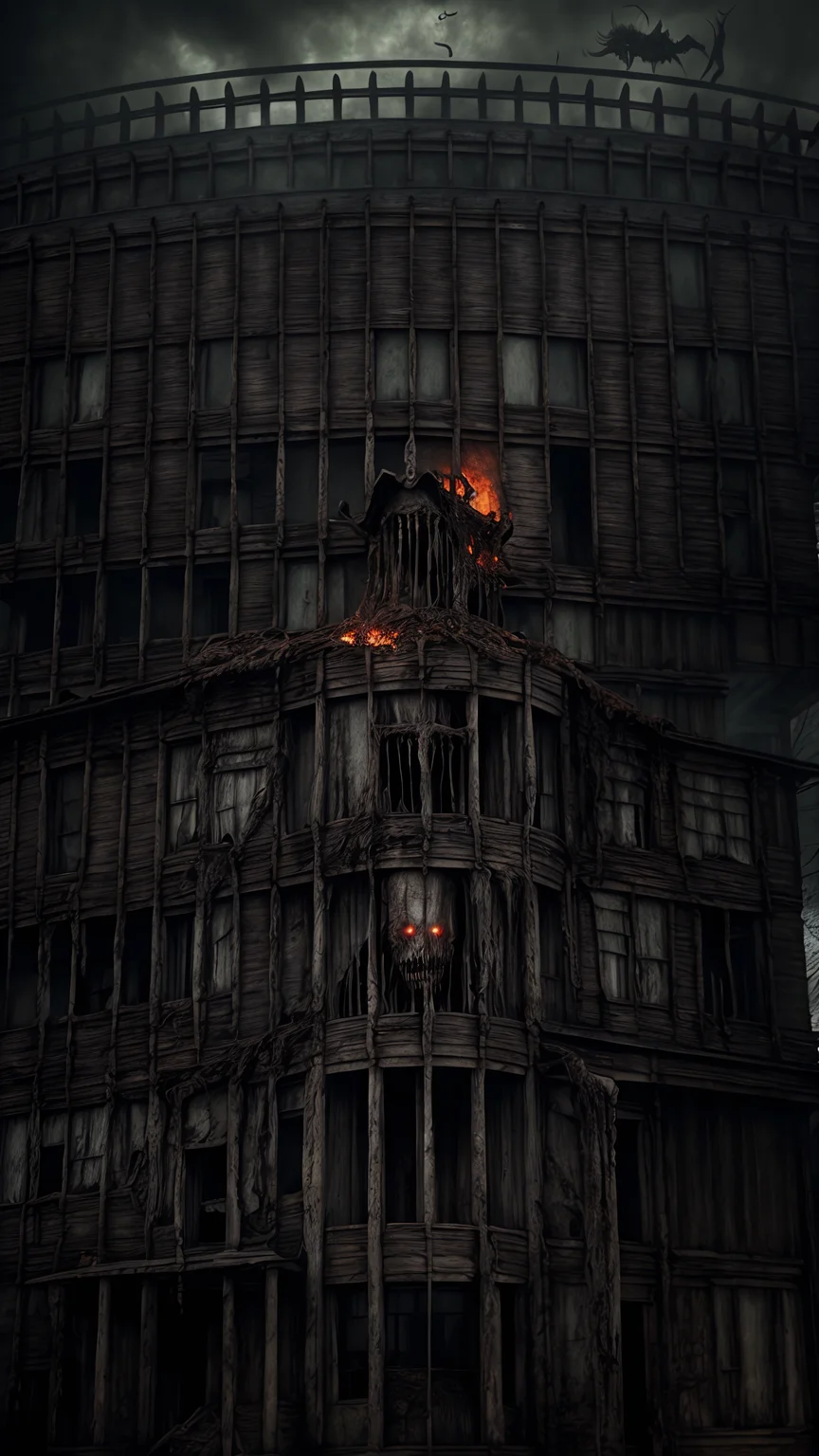 cinematic shot,photoreal,masterpiece,best quality,ultra highres,very detailed,uhd,organic demonic house of horrors<lora:ab0m1:0.6> <lora:Biomechanicals_v2_lora1500:0.666>