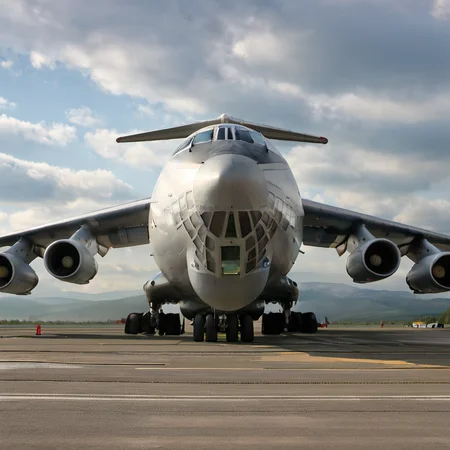 il_76 standing on runway, close up <lora:il_76_2_SDXL:1>