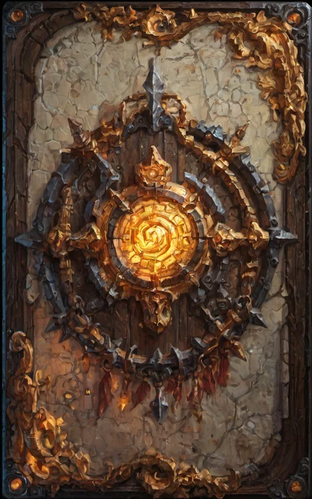 score_9, score_8_up, score_7_up, score_6_up, score_5_up, score_4_up, BREAK, RAW, mid-shot, <lora:DM_CB:1>, tarot, card, skeuomorphic, illustration, graphic border, no humans, still life, 4k, 8k, very sharp, very detailed, hyper realistic, natural lighting