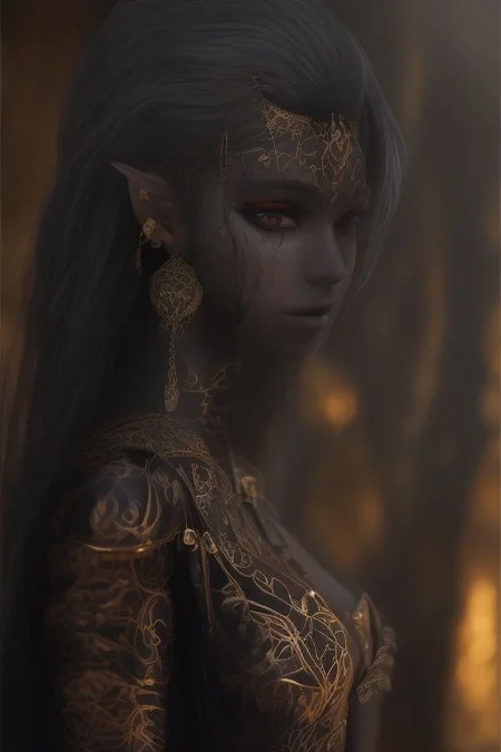 RAW photo, (masterpiece:1.3), subsurface scattering, heavy shadow, (high quality:1.4), (intricate, high detail:1.2), professional photography, HDR, High Dynamic Range, realistic, ultra realistic, photorealistic, high resolution, film photography, ambient lighting, atmospheric effects, <lora:detail_slider_v4:2>, OverallDetail, a female drow, dark makeup, jewelry, tiara, <lora:Drow:0.8>, Stunning Hispanic Woman, model bombshell, beautiful, sensual, almond-shaped eyes, golden brown skin, young-looking, Tera, <lora:Tera:1>, earrings, makeup, epiCPhoto