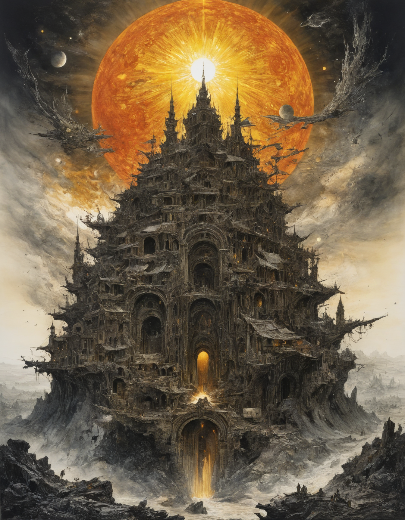 by ian miller,  (solar but extremely beautiful:1.4), (masterpiece, best quality:1.4) , in the style of nicola samori, 
<lora:epi_noiseoffset2:0.5> <lora:add-detail-xl:1> <lora:xl_more_art-full_v1:0.5>  <lora:NicolaSamori:0.7>