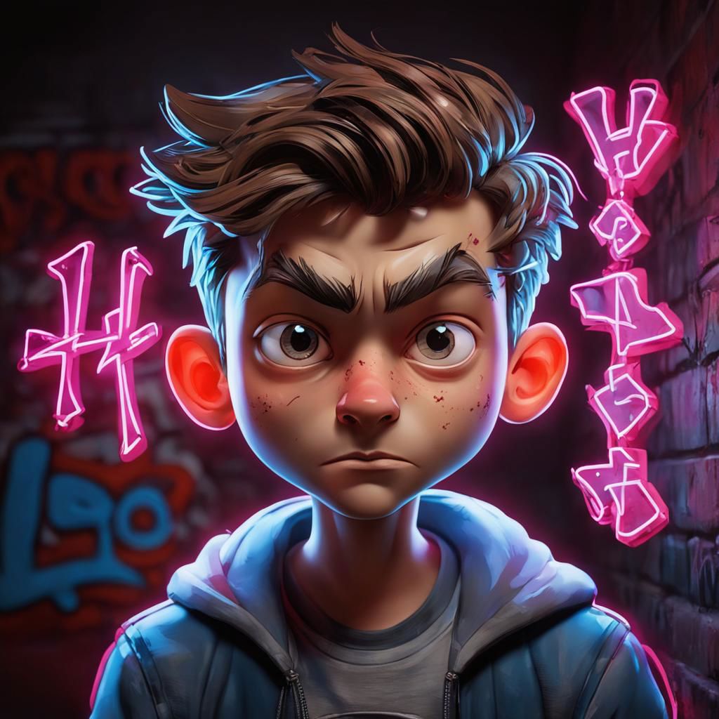pc gamer boy , graffiti neon images of a neon lit sign with the text 'HeadshoT'