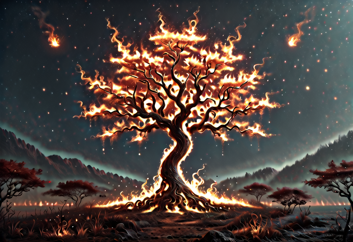 Score_9, score_8_up, score_7_up, high quality, 4k, 8k, extremely detailed, flamestyle, majestic acacia tree, one tree, plains <lora:Flame_Style:0.8> <lora:p:0.7>
