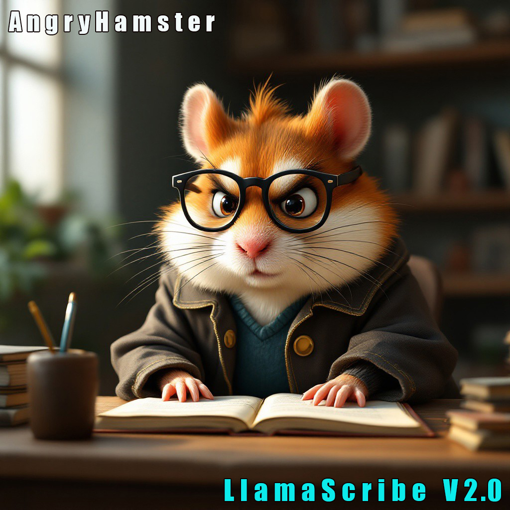 a pixar style image of a cute hamster, nerdy with glasses and an academic figure, he looks angry of something, . he is at a writing table writing on a book