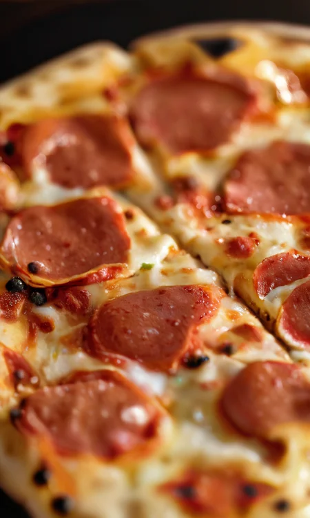 score_9, score_8_up, score_7_up, score_6_up, score_5_up, score_4_up, close up, pizza, commercial photo, p1zz4, artistic, table, toppings