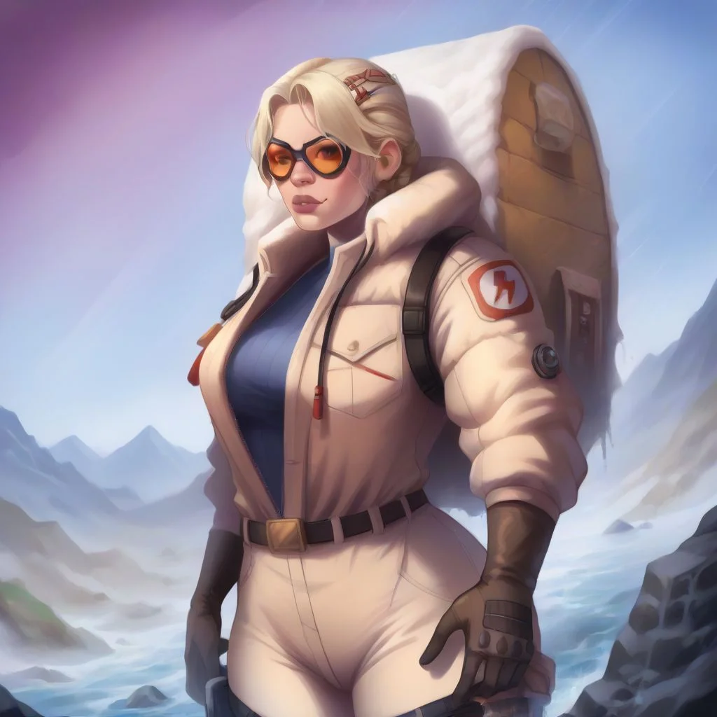 score_9, score_8_up, score_7_up, score_6_up, Comistyle,<lora:ComicsPonyXL_V2:1>
BREAK
(detailed background), icy mountains, blizzard outside, snowstorm outside of cave, solo, cave, water, host spring in cave, treasure chest, gold,
BREAK
(((asian))) woman, tinted goggles, circular googles, red-tinted googles, hairpin, braided hair, (platinum blonde hair), winter coat, fur trim, ripped clothes, thick thighs, cubby, large breasts, thin waist, round hips, wide hips, voluptuous curves, boots, climbing gear, ropes, mountain climber, thigh holster, belt, curvy, tactical gear,
BREAK
(detailed background), headshot, ((detailed face)), (upper body)
