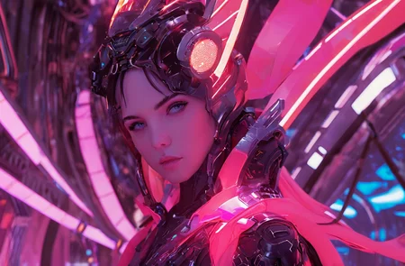 concept art FN Concept,Cyber effects concepsolo,Digital art concept,1girl,front view,<lora:FN_concept-000007:1>, . digital artwork, illustrative, painterly, matte painting, highly detailed
