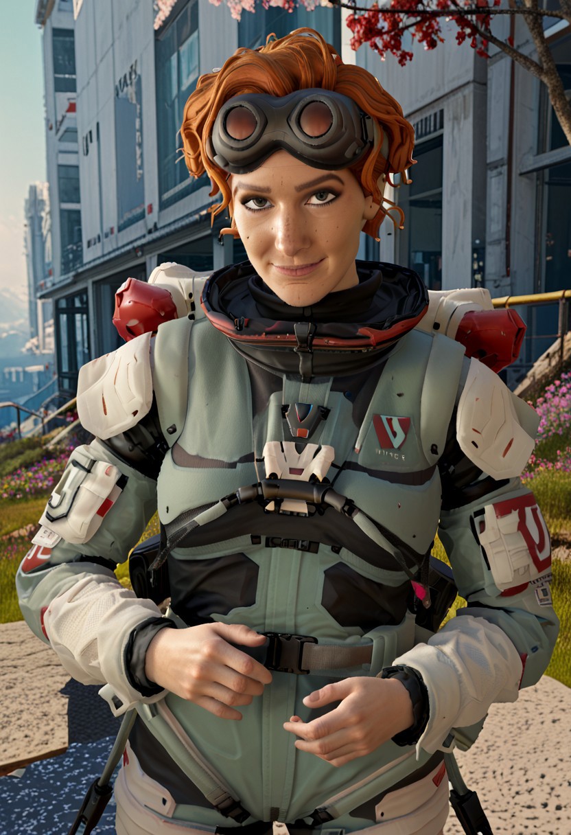 score_9, score_8_up, score_7_up horizon apex legends cute smile in uniform