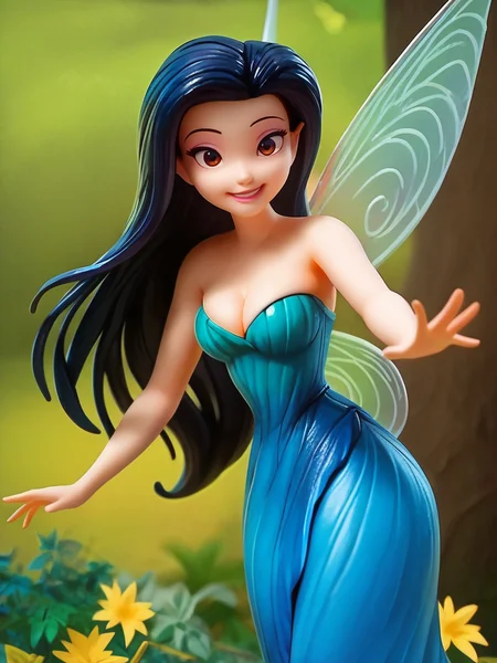 score_9, score_8_up, score_7_up, score_6_up, 1girl, fairy wings, brown eyes, black long hair, blue dress, bare shoulders, sexually suggestive, curvy, medium breast, sexy, looking at viewer, cowboy shot, dynamic pose, cute, solo, dutch angle, cleavage, forest, vegetation, smile, :D,
SilvermistXLP <lora:SilvermistXLP_character:0.7> , cartoon, <lora:Anime_Figure_P1:1> figure,