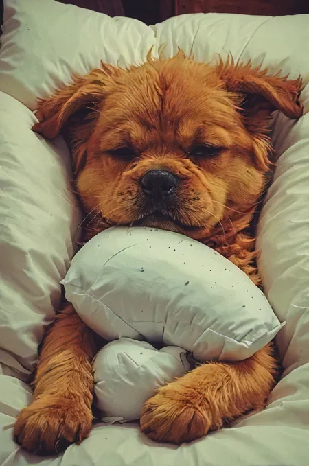 sleeping slobbering on the pillow?! drool,   <lora:- SDXL - vanta-black_contrast_V3.0:0.8>, <lora:Futuristic_Retro_Vibes:0.7>