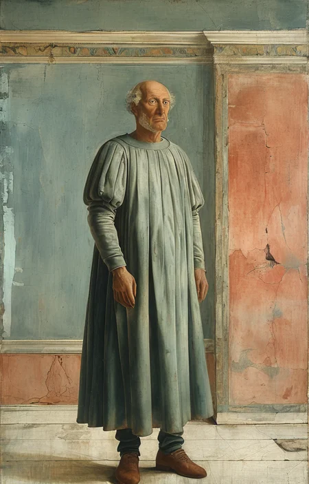 masterpiece,best quality,<lora:tbh194-sdxl:0.9>,illustration,style of Piero della Francesca portrait of noble man