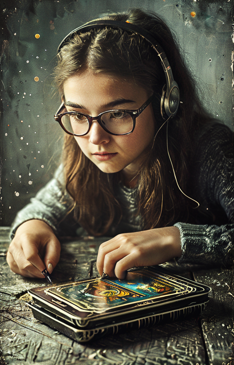 masterpiece,best quality,<lora:tbh21-sdxl:0.9>,illustration, tech genius teenage girl