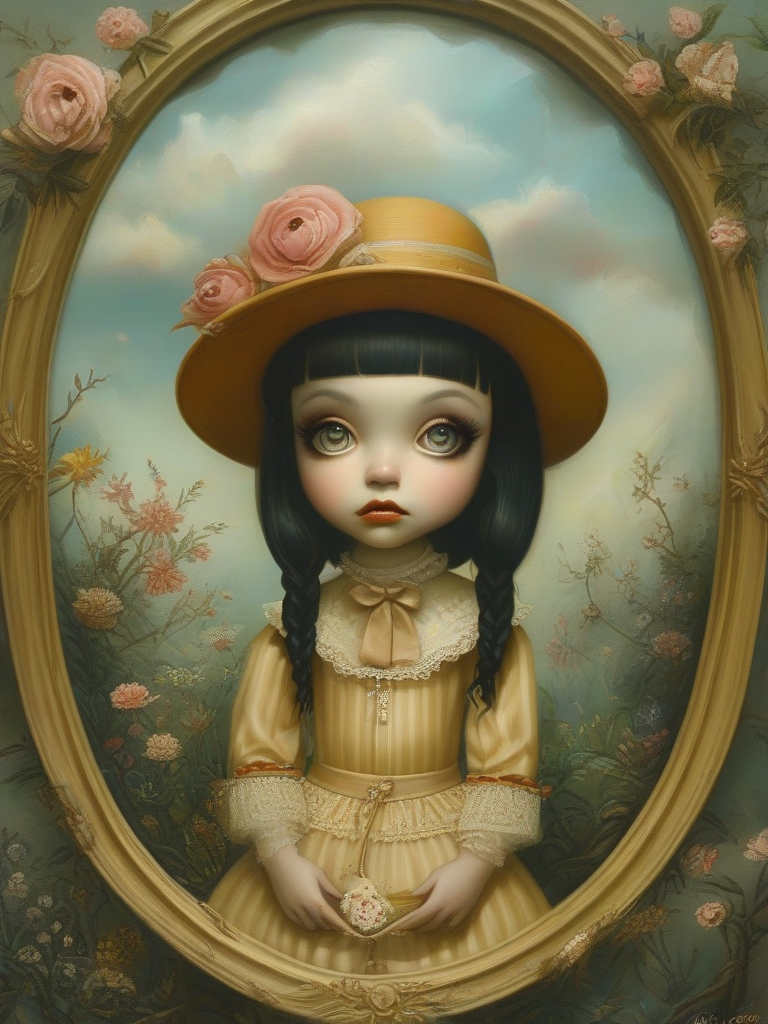 masterpiece,best quality,portrait of boy,Style of Mark Ryden,digital painting,<lora:tbh76-sdxl:1>,